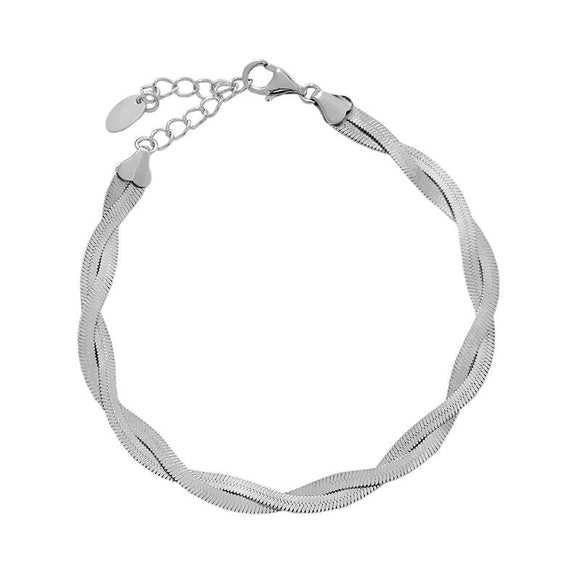 Bracelet Argent Chaine - Torsade Elégante