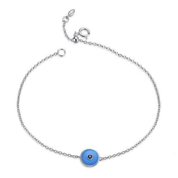 Bracelet Oeil Bleu Argent