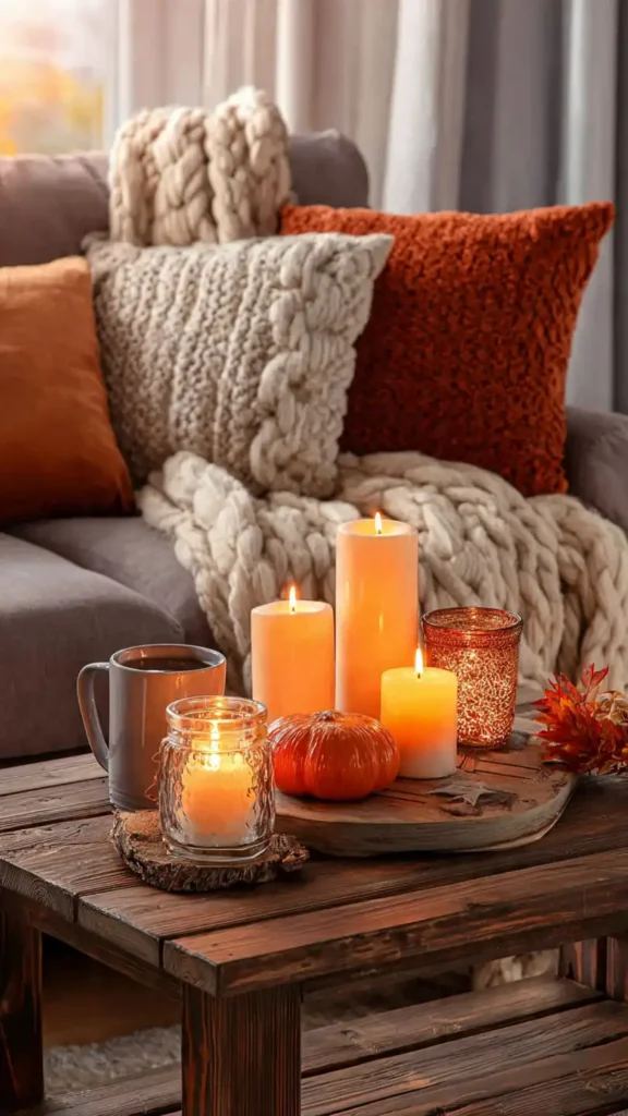 Eclairage chaleureux bougies lumiere tamisee