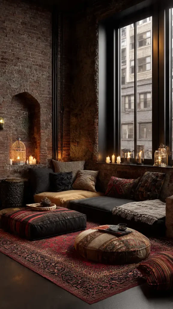 Melange de styles cocooning boheme et industriel