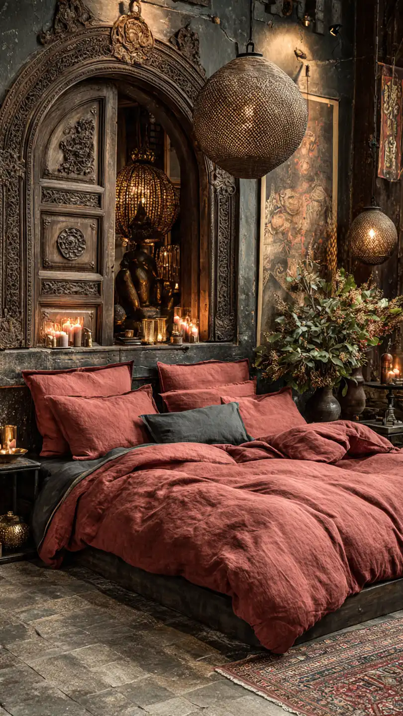 Idée de Déco Chambre : 10 Inspirations pour Créer votre Sanctuaire Personnel 2 boho chic bedroom with vintage elements dusty