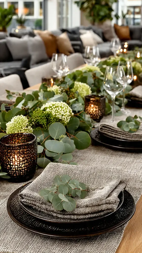 Déco Table Noël 2025 : Tendances Chics, Naturelles et Féériques pour un Réveillon Inoubliable 4 d coration minimaliste de no l avec des nappes