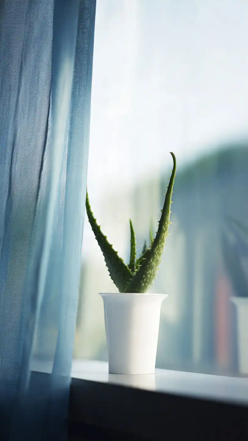 Plantes purifiantes pour chambre à coucher : créez votre cocon de bien-être végétal 2 plante aloe vera sur une table de