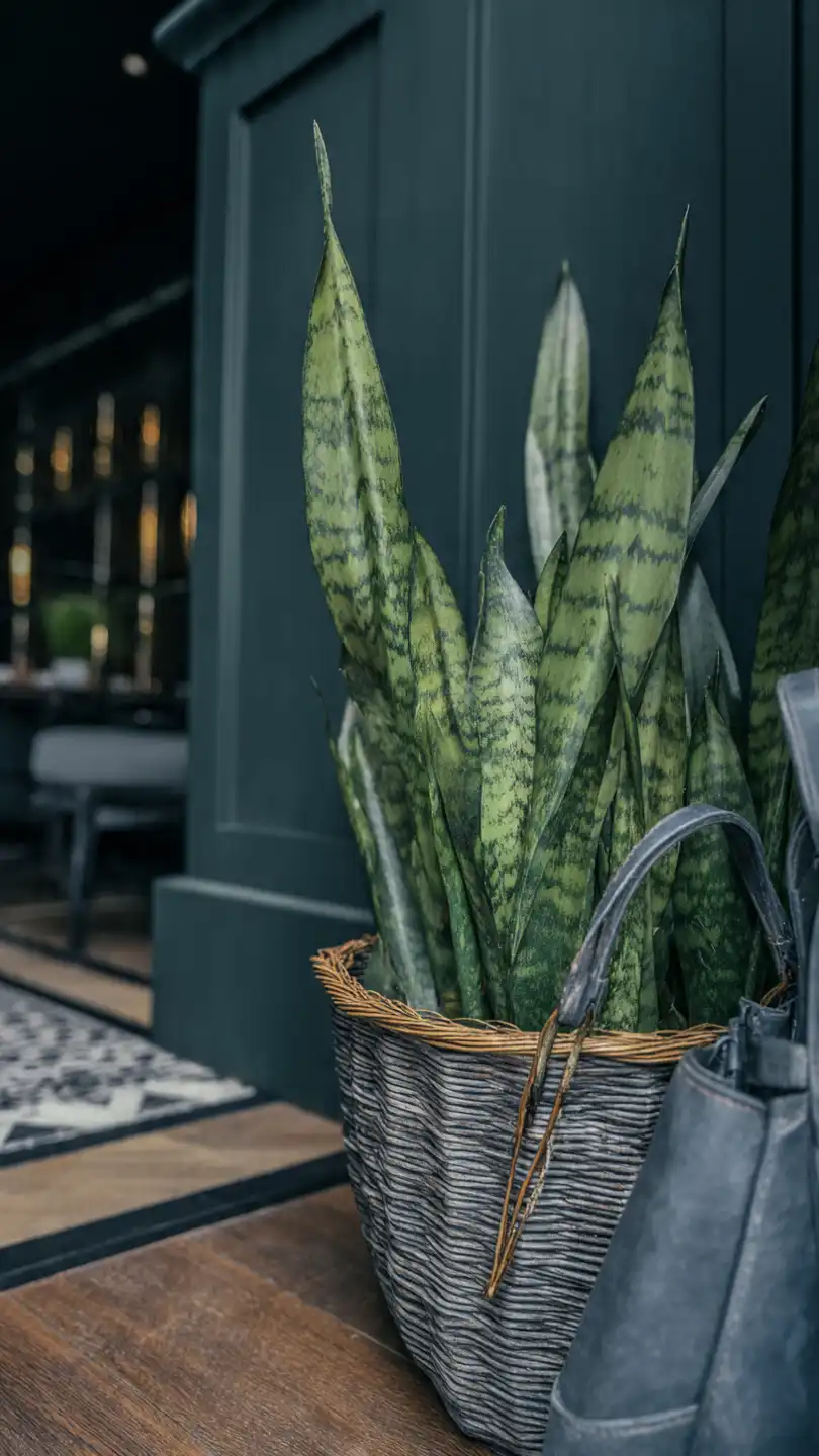 Plantes purifiantes pour chambre à coucher : créez votre cocon de bien-être végétal 3 sansevieria dans un panier en osier au