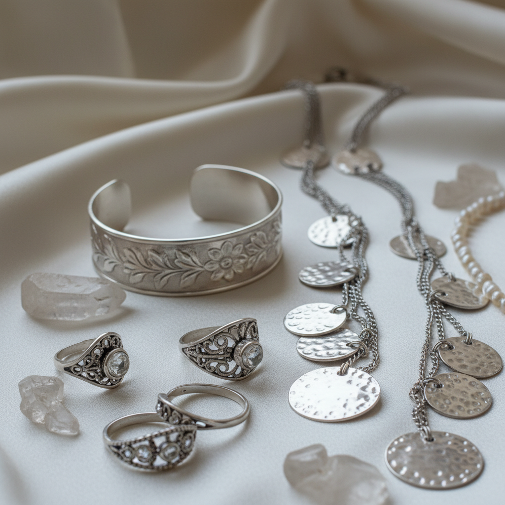 découvrez l'élégance intemporelle des bijoux en étain, alliant savoir-faire artisanal et designs étincelants pour sublimer chaque instant.