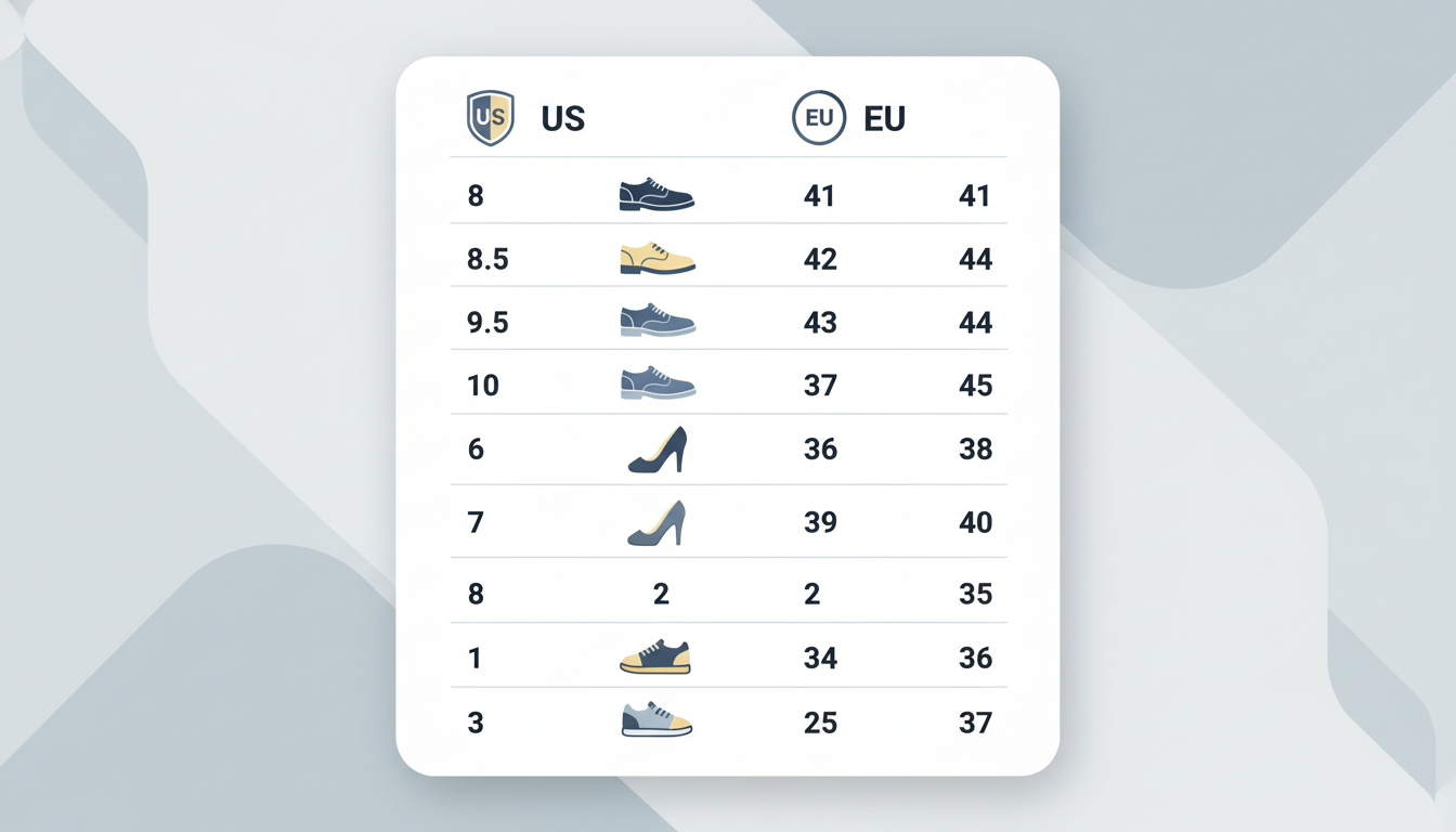 découvrez notre guide pratique pour convertir facilement les tailles de chaussures us en tailles européennes grâce à notre convertisseur et tableau de correspondance précis.
