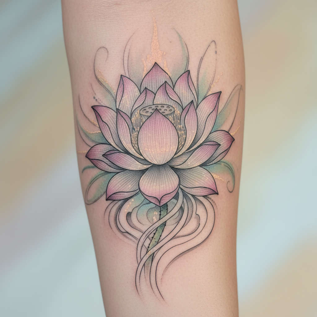 L'art du tatouage : la symbolique et la beauté de la fleur de lotus 1 découvrez l'art du tatouage à travers la symbolique riche et la beauté délicate de la fleur de lotus, un motif chargé de sens et d'élégance.