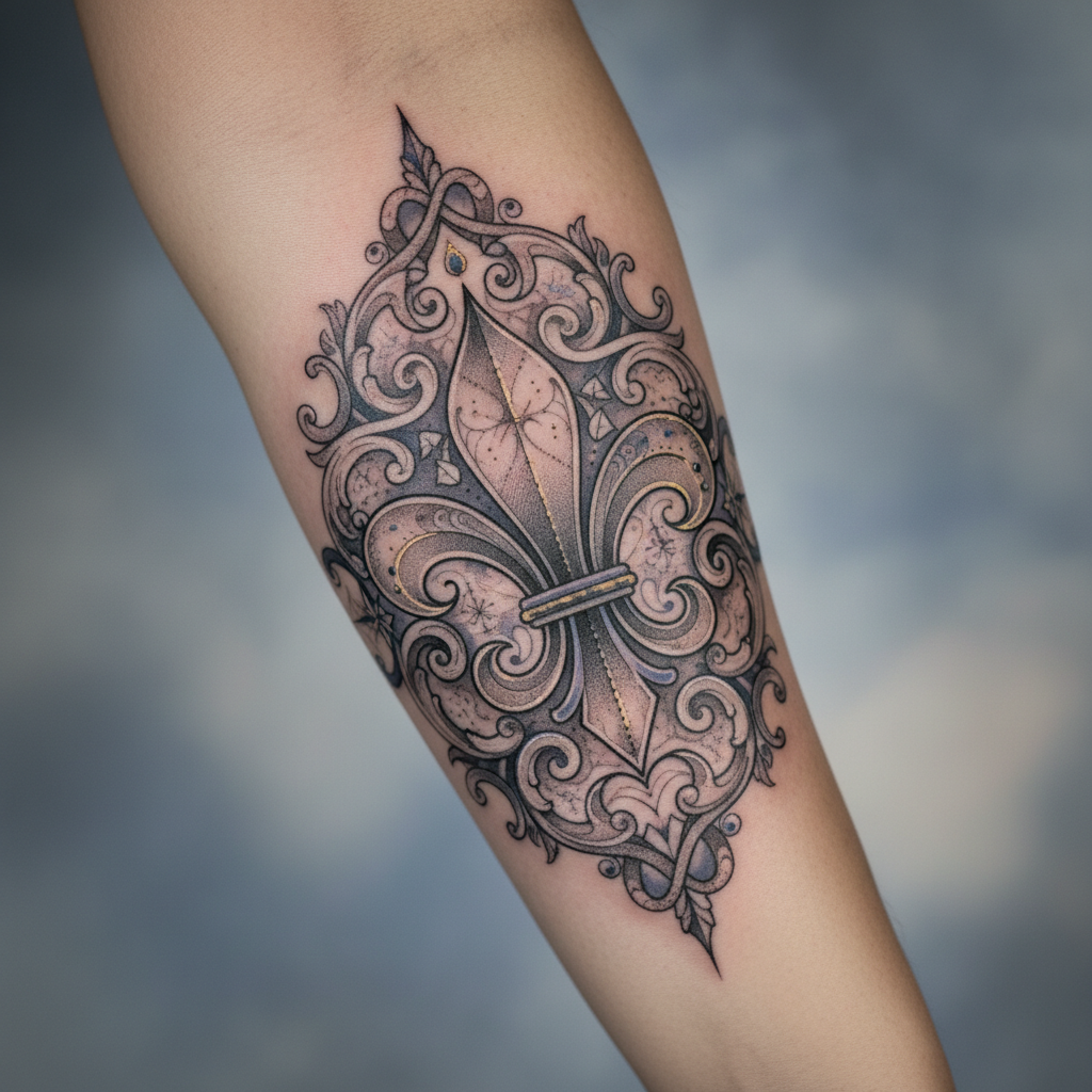 découvrez l'art du tatouage à travers la signification profonde et la beauté élégante de la fleur de lys, symbole d'histoire, de noblesse et de mystère.