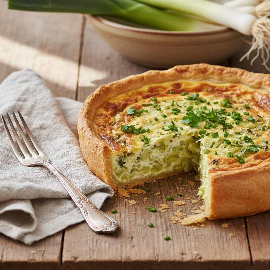 découvrez notre recette facile et savoureuse de quiche aux poireaux, idéale pour un repas gourmand et rapide à préparer. parfaite pour régaler toute la famille !