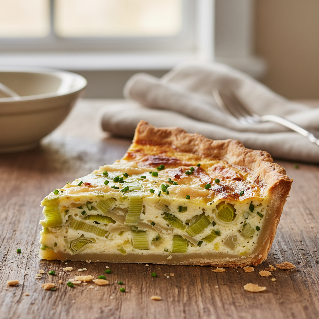 découvrez notre recette facile et savoureuse de quiche aux poireaux, parfaite pour un repas gourmand et rapide à préparer.