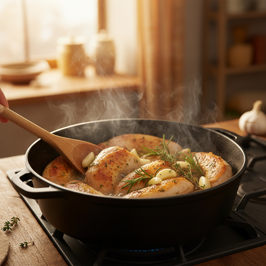 découvrez la recette authentique du lapin en cocotte façon grand-mère, un plat traditionnel savoureux et facile à préparer pour régaler toute la famille.