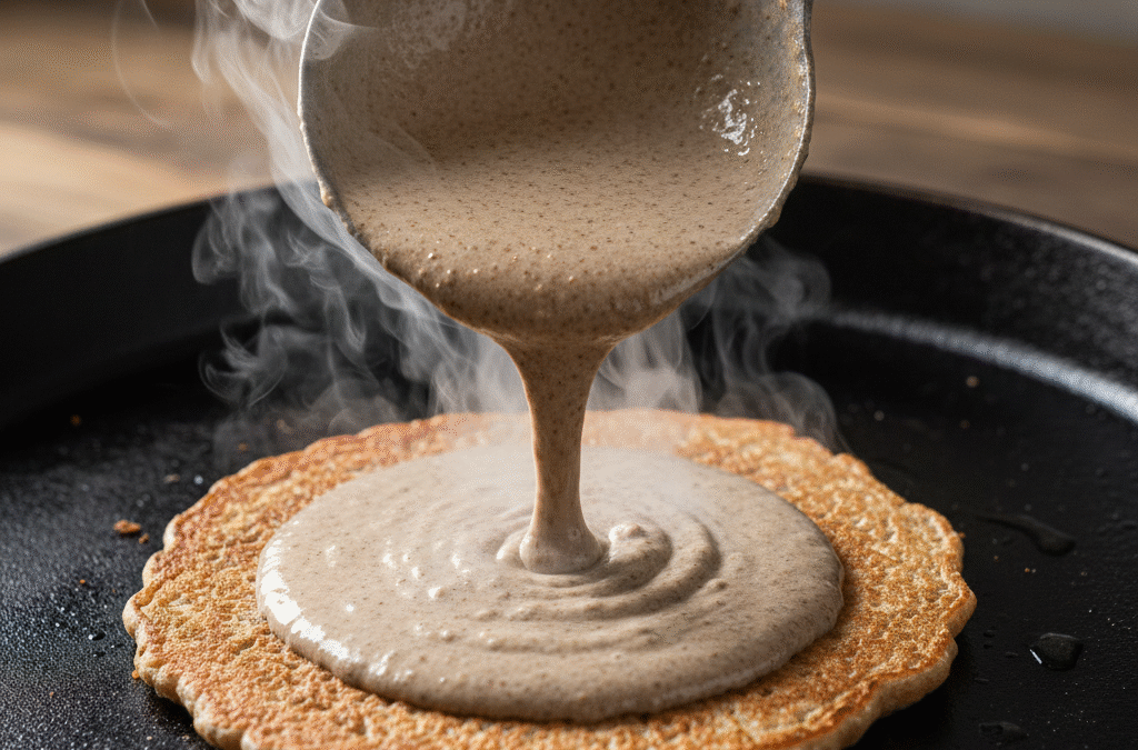 découvrez une recette simple et savoureuse de pâte à crêpes au sarrasin, idéale pour des crêpes croustillantes et délicieuses à savourer en toute simplicité.