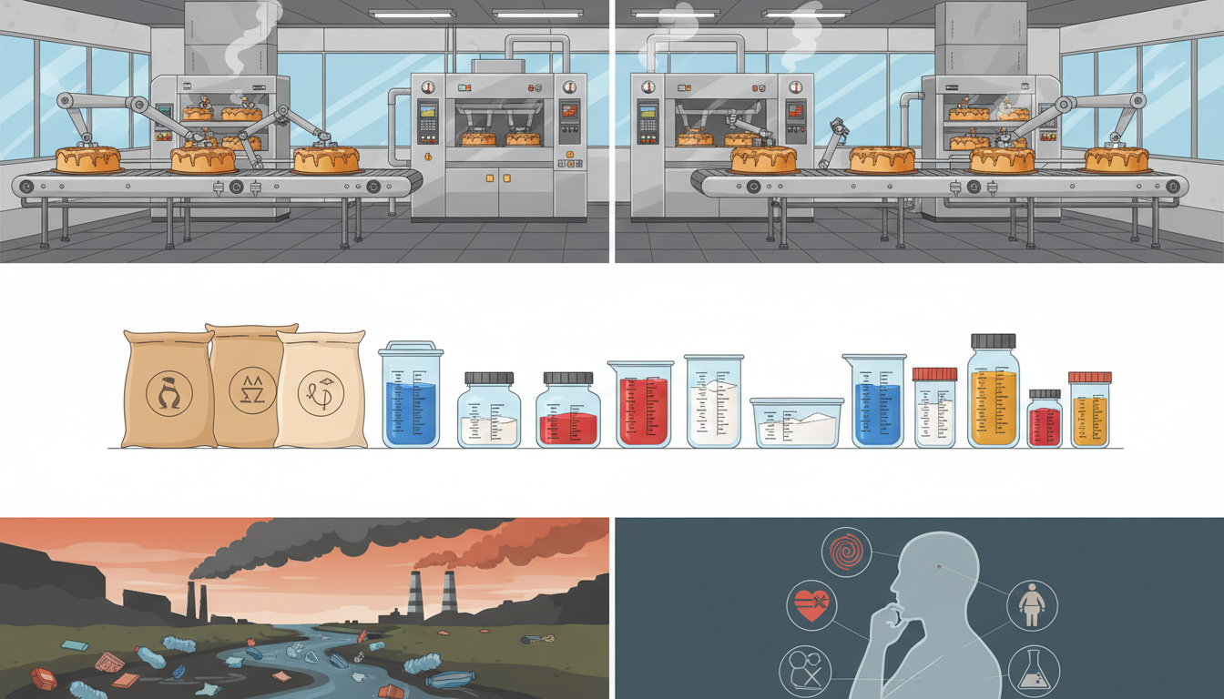Tout savoir sur les gâteaux industriels : fabrication, ingrédients et impact 2 découvrez tout sur les gâteaux industriels : leur fabrication, les ingrédients utilisés et leur impact sur la santé et l'environnement.
