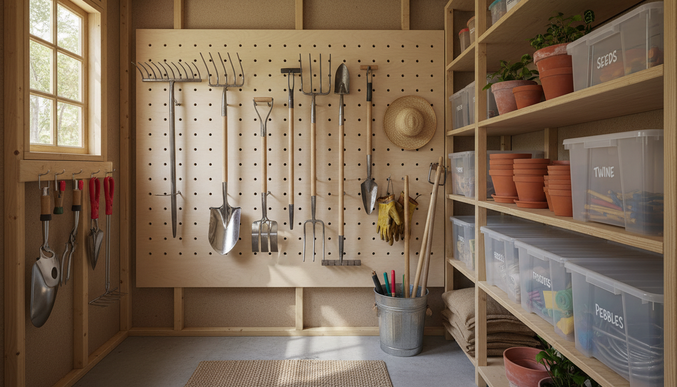 découvrez des méthodes efficaces pour organiser le rangement de vos outils de jardin et optimiser votre espace de travail extérieur.