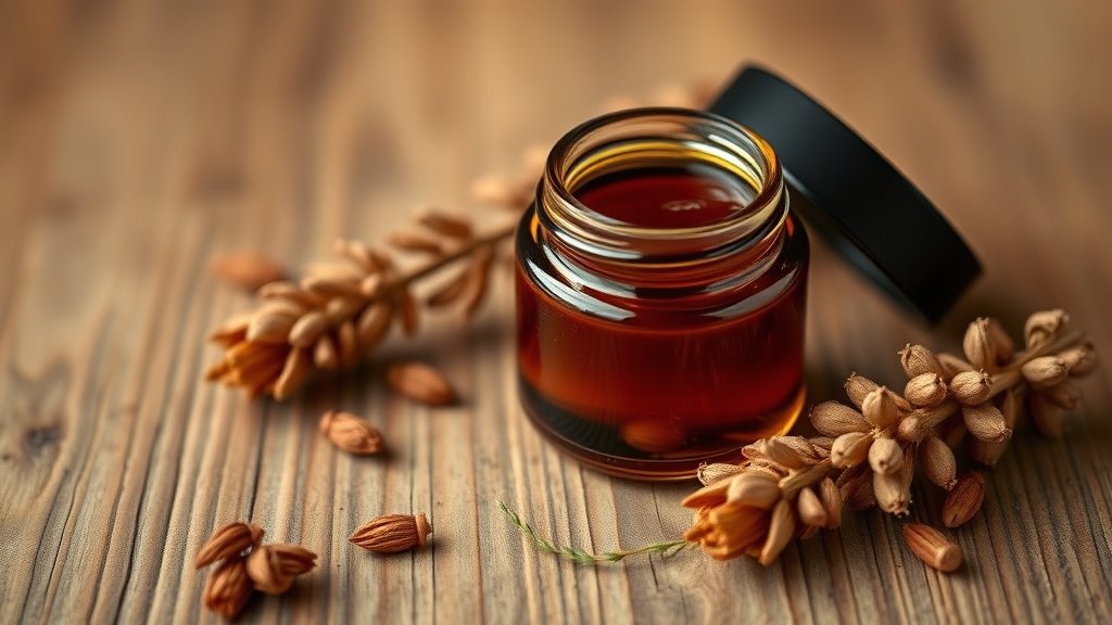 Illustration baume du Perou resine brune cicatrisante parfumerie naturelle