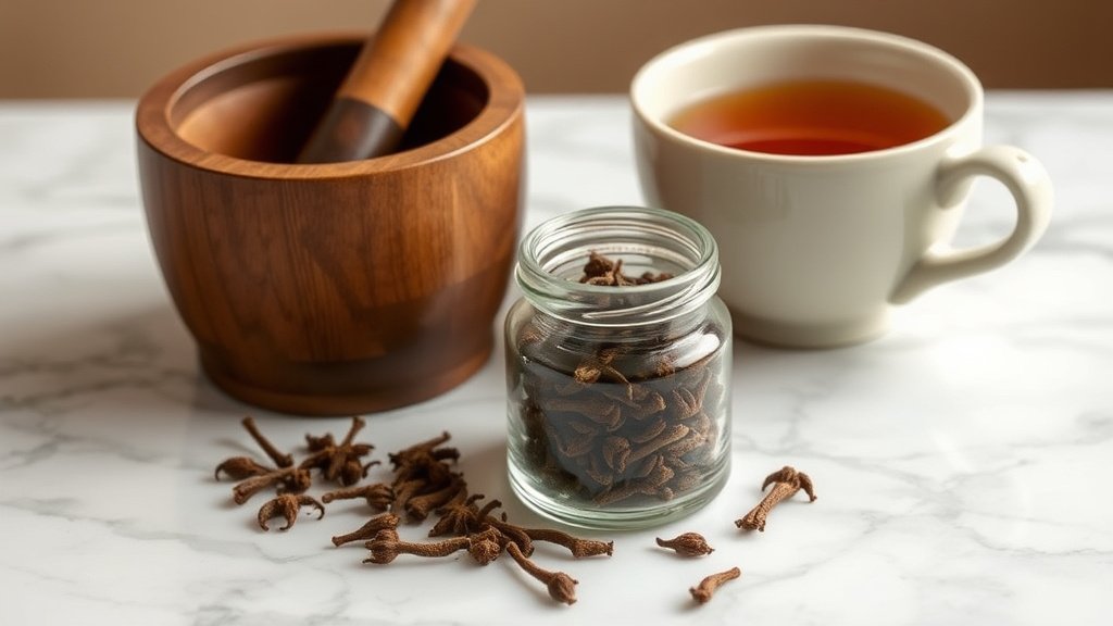 Illustration utilisation clous girofle cuisine infusion bain de bouche naturel