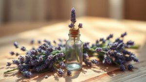 Illustration brin lavande aspic huile essentielle aromatherapie Provence lumiere