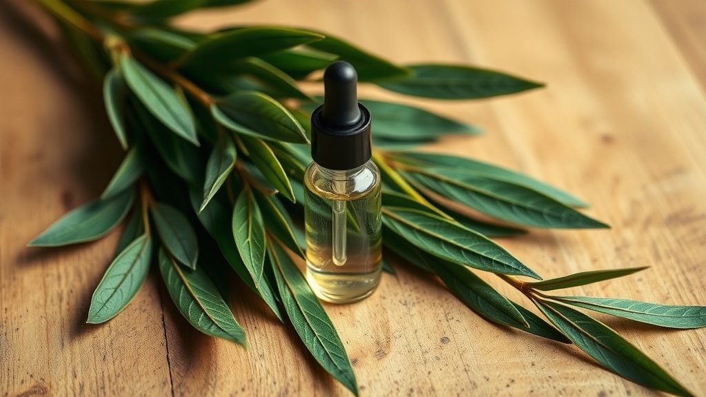 Illustration feuilles niaouli Melaleuca huile essentielle aromatherapie naturelle