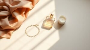 Sélection raffinée de bijoux, foulard et bougie pour des cadeaux de Fête des Mères élégants