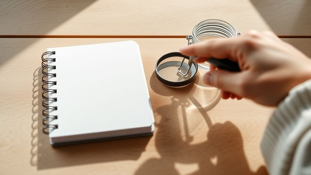 Probiotiques : bien les choisir et les utiliser sans se tromper 2 Main examinant un petit flacon générique sur une table en bois, dans une ambiance douce et naturelle